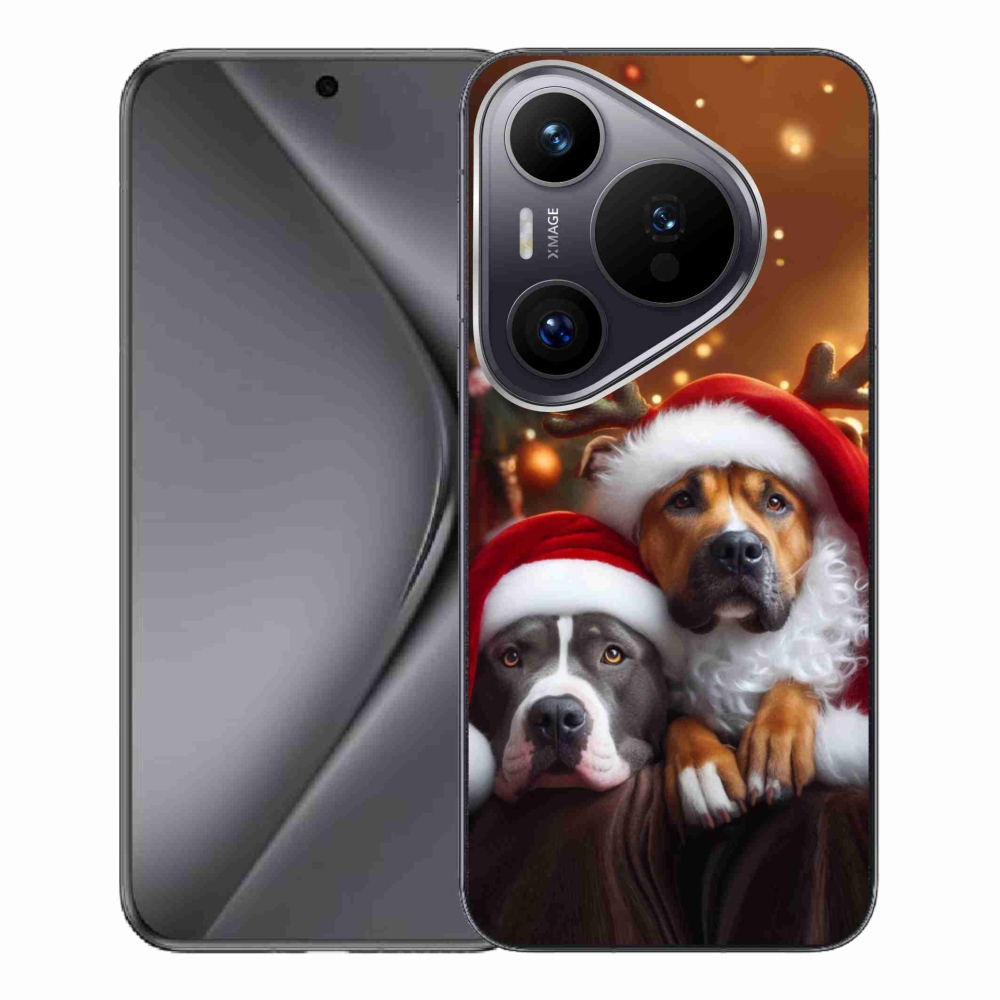 Gél borítás mmCase a Huawei Pura 70 Pro számára - Karácsonyi kutyák