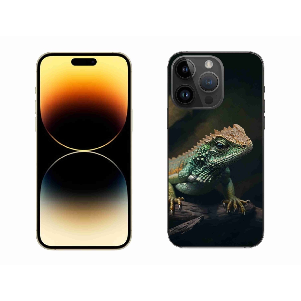 Zselés borítás mmCase iPhone 14 Pro Max készülékhez - gyík