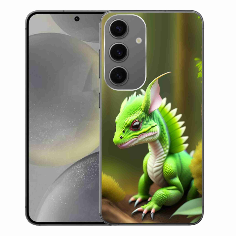 Zselés borítás mmCase Samsung Galaxy S24+ - zöld sárkányhoz