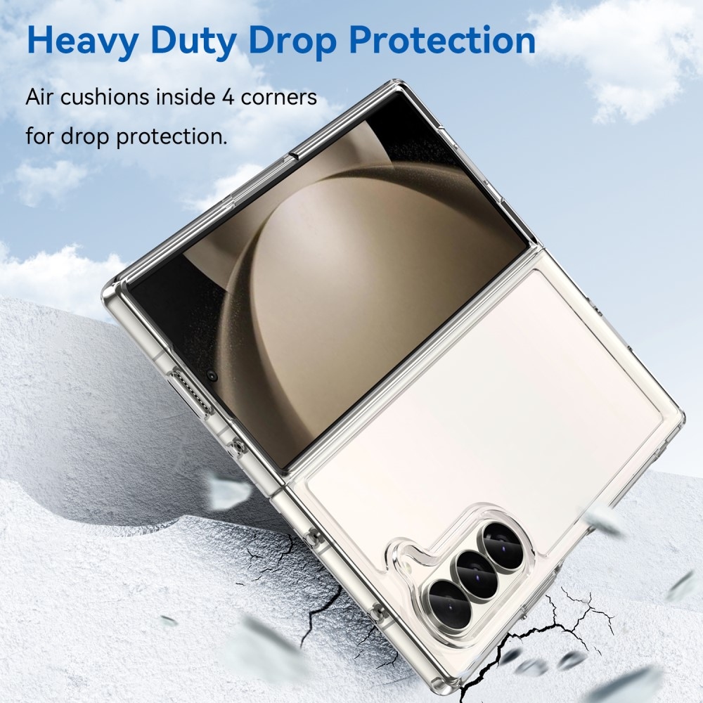 Gél tok fix hátlappal Samsung Galaxy Z Fold6 5G készülékhez - átlátszó