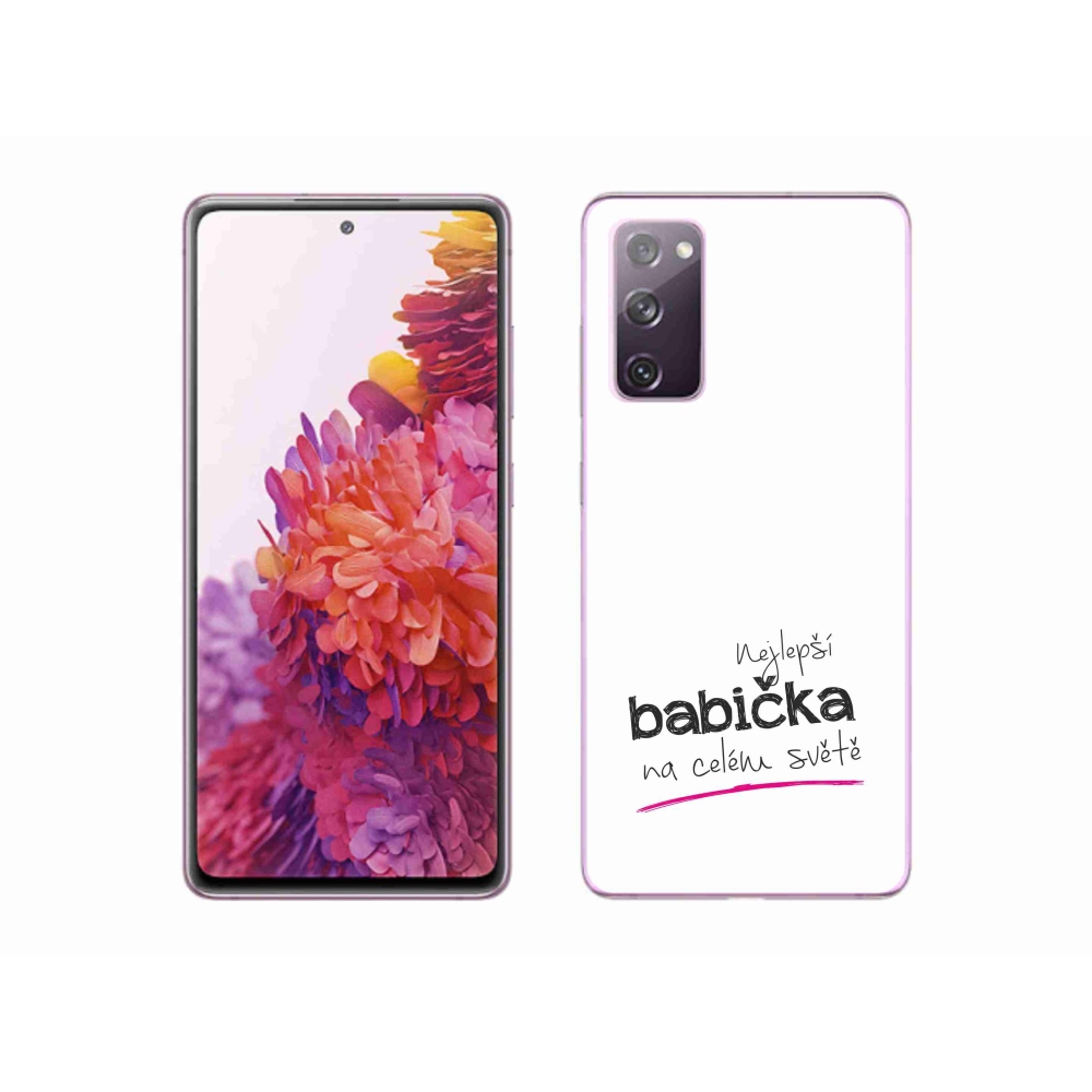 Gél borító mmCase Samsung Galaxy S20 FE - a legjobb nagymama 4 fehér háttérrel