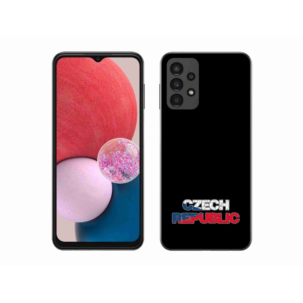 Gél borítás mmCase Samsung Galaxy A13 4G - Csehország fekete háttérrel