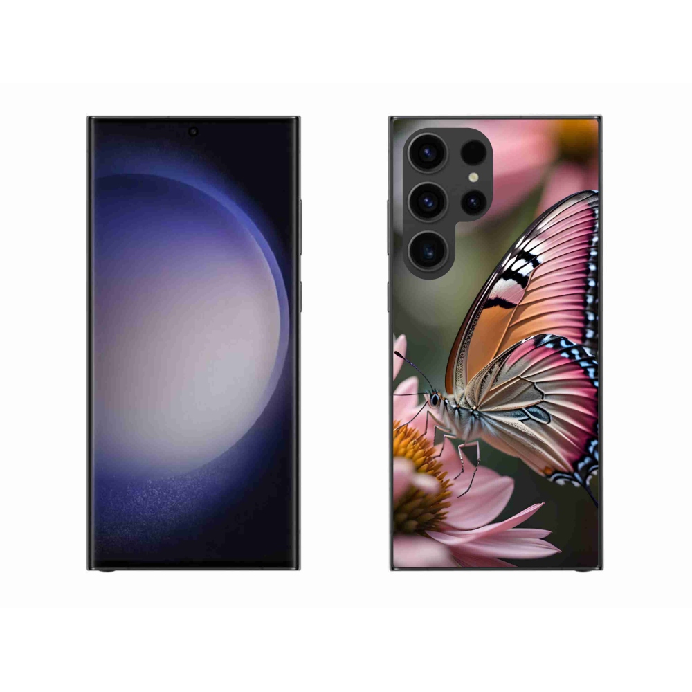 Zselés borítás mmCase Samsung Galaxy S23 Ultra 5G - színes pillangó