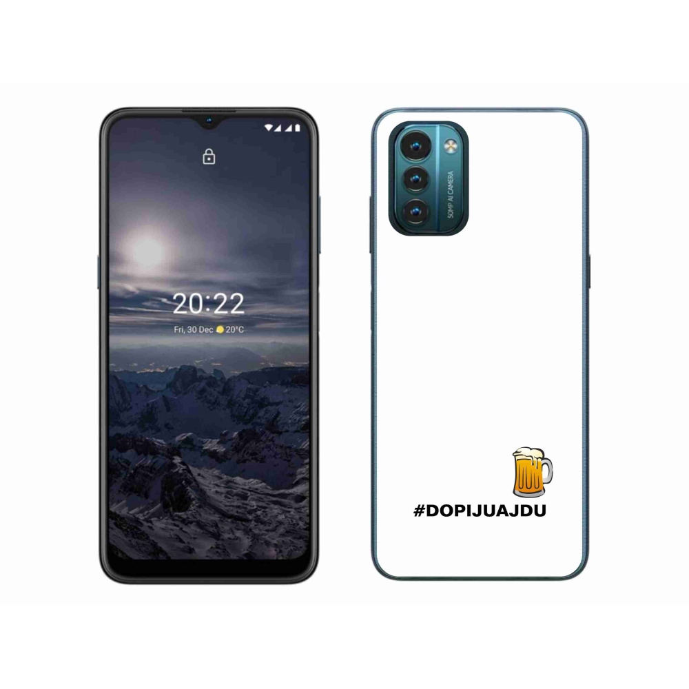 Zselés borítás mmCase a Nokia G11/G21 készülékhez - sör motívum 1 fehér háttér