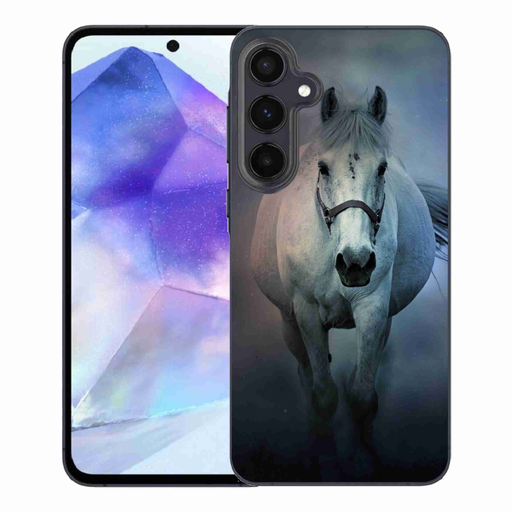 Gél tok mmCase Samsung Galaxy A55 5G - futó fehér lóhoz