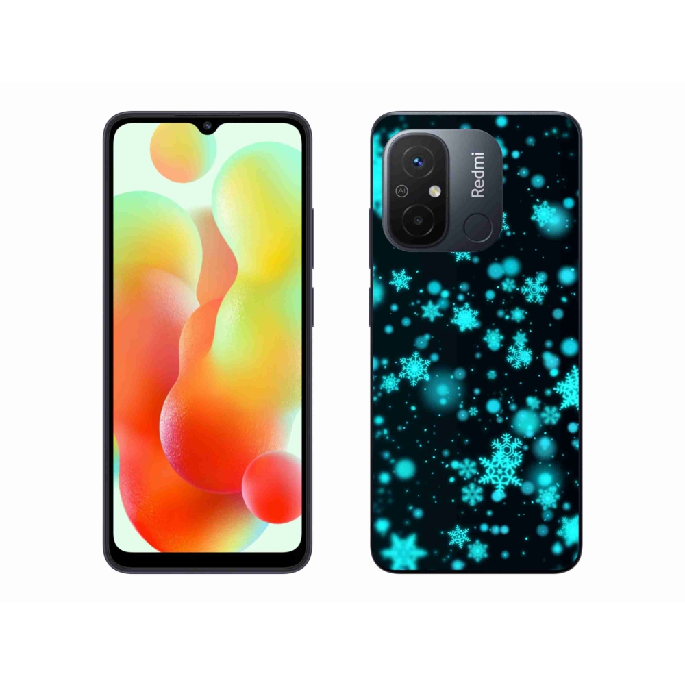 Gél borítás mmCase a Xiaomi Redmi 12C-hez - hópelyhek 1