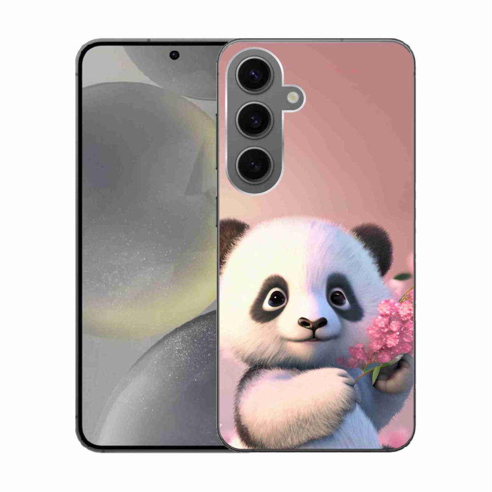 Gél védőhuzat mmCase Samsung Galaxy S24 készülékhez - aranyos panda