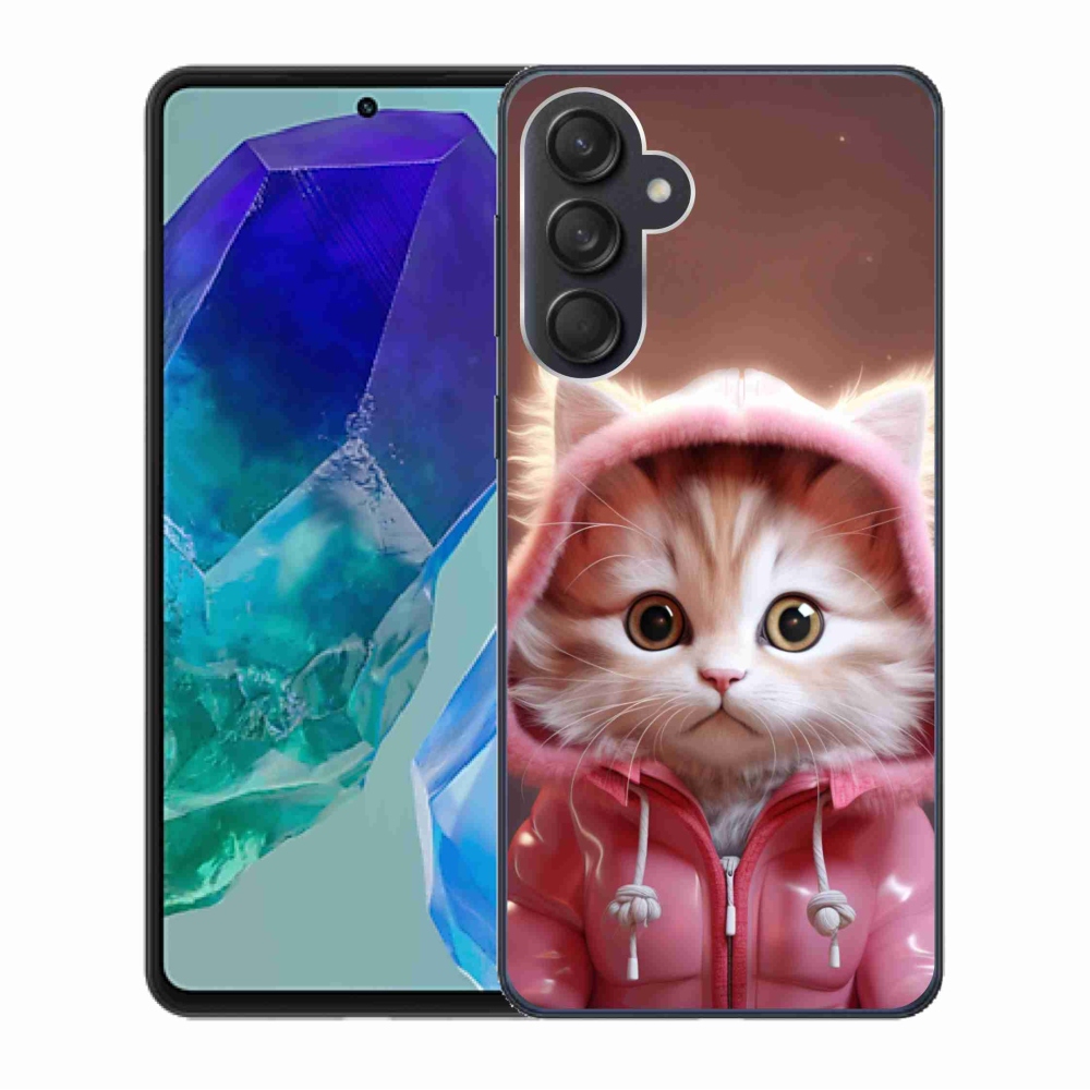Gél borító mmCase Samsung Galaxy M55 5G - aranyos cica 3