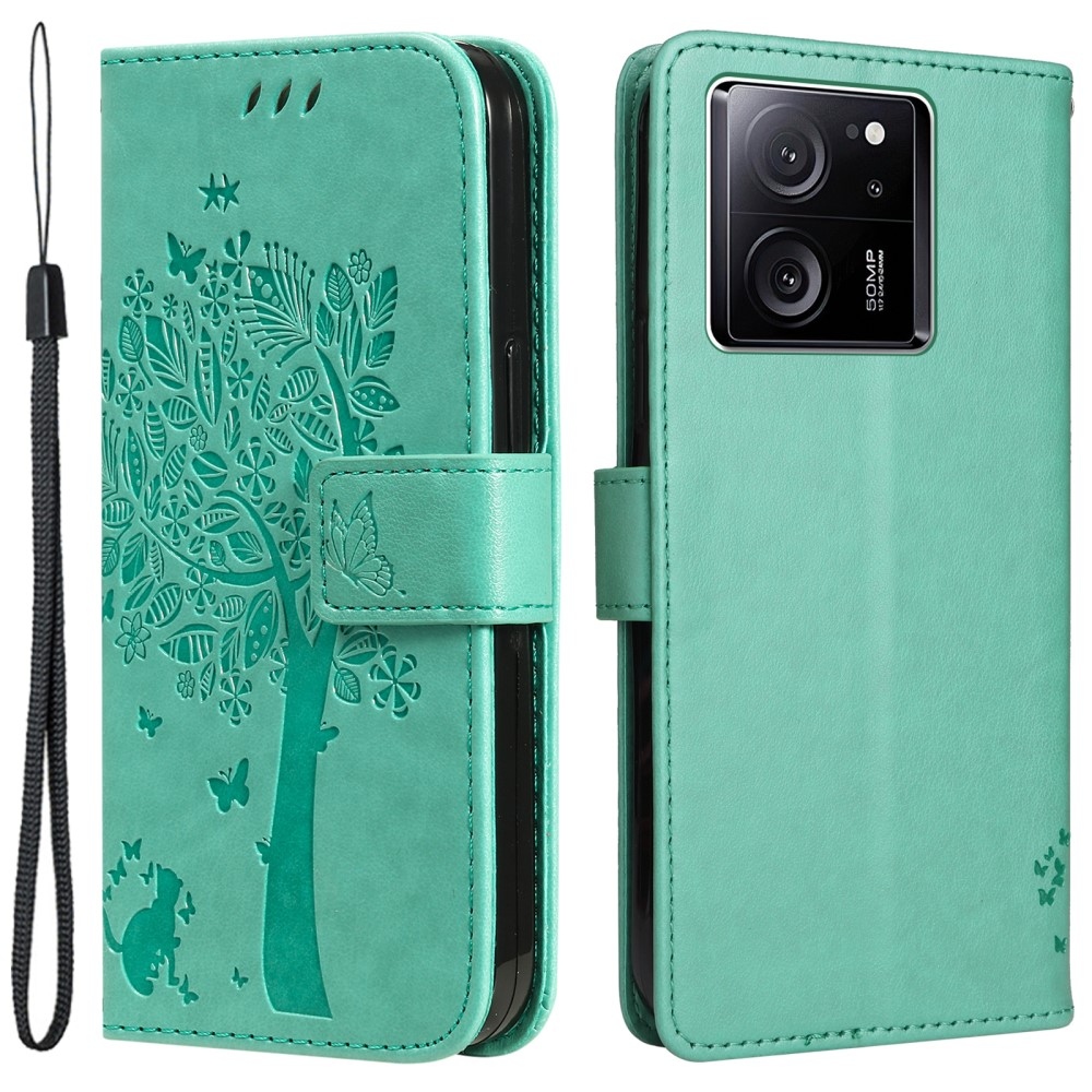 Fa könyv tok a Xiaomi 13T/13T Pro-hoz - teáskék színű