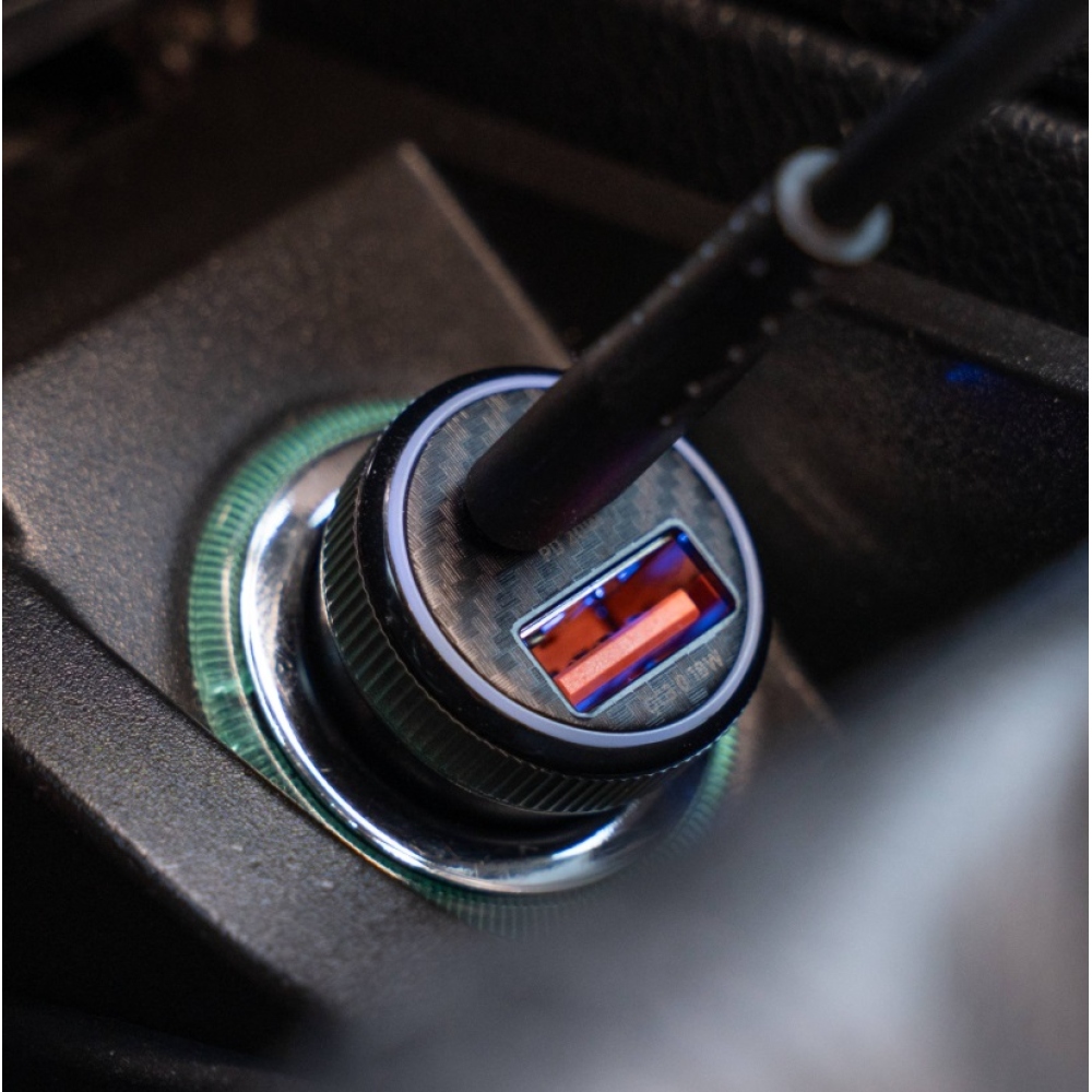 Swissten CL adapter USB-C PD + USB-A, 20W - fekete + USB-C / USB-C kábel, 1m