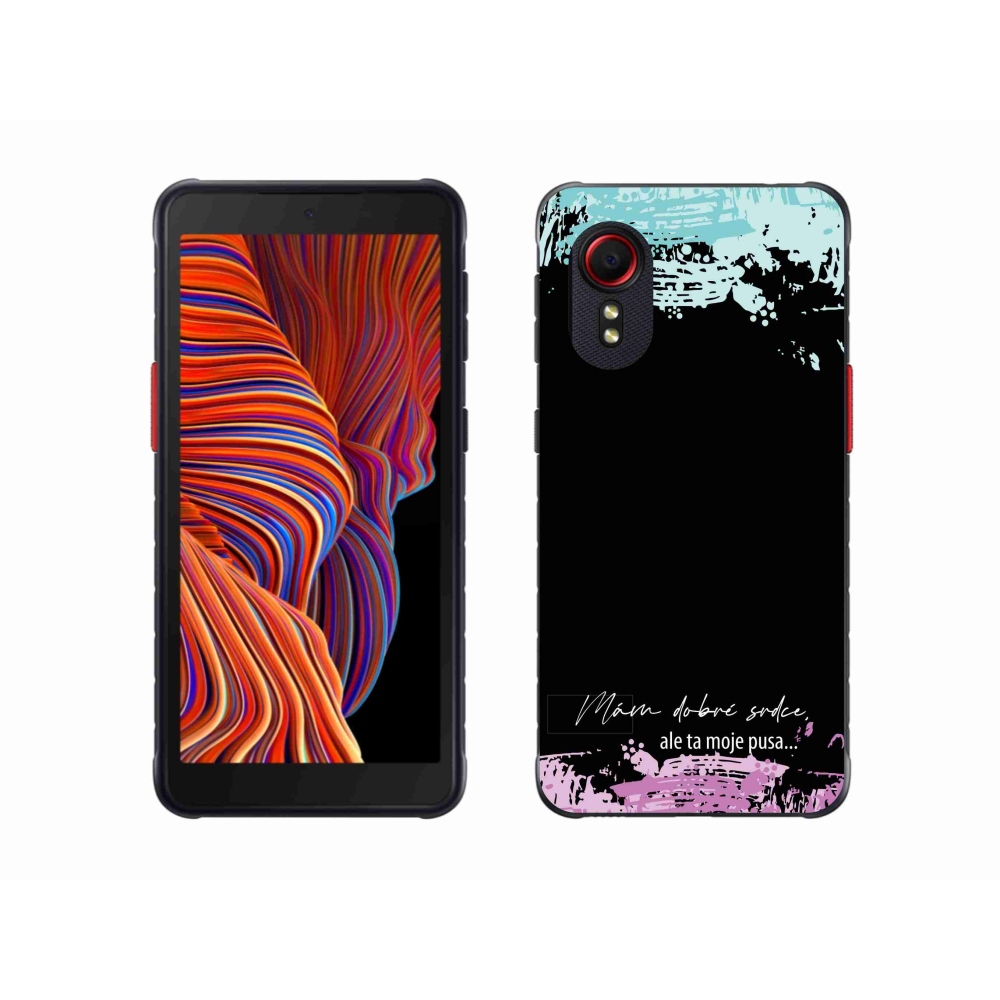 Gél borító mmCase Samsung Galaxy Xcover 5 - vicces szöveg 3 fekete háttérrel