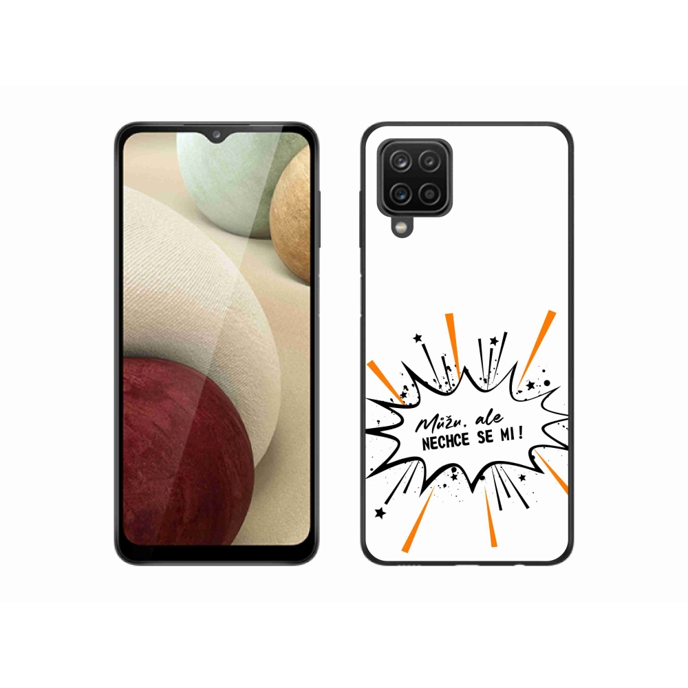 Gél borító mmCase Samsung Galaxy M12 készülékhez - vicces szöveg 11 fehér háttér