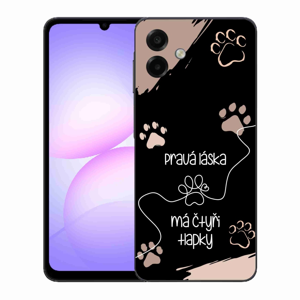 Gél borítás mmCase Samsung Galaxy A07 4G - kutya motívum 1 fekete háttér