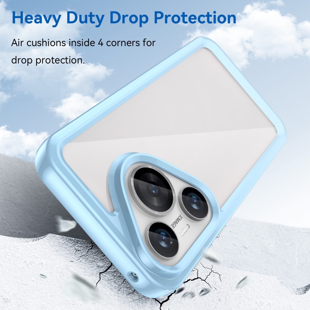 Gél tok fix hátlappal a Huawei Pura 70 készülékhez - kék