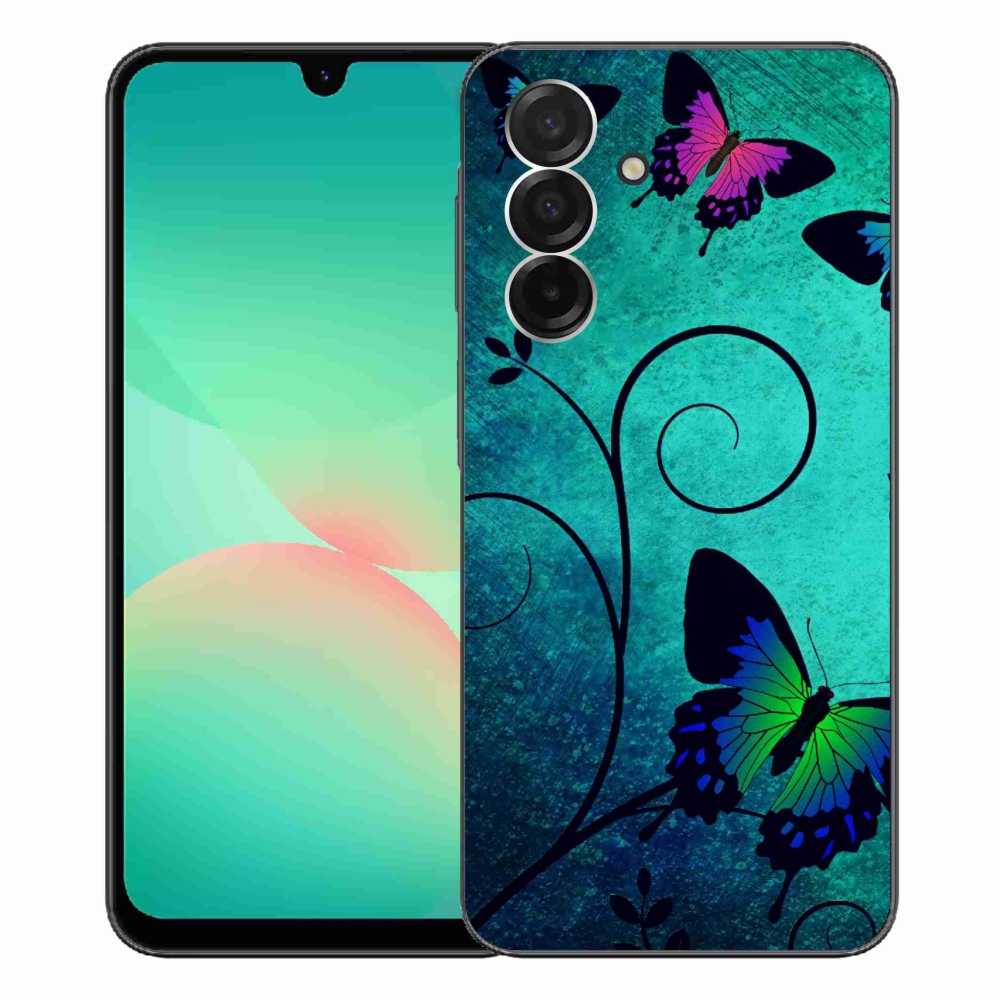 Gél borítás mmCase Samsung Galaxy A26 5G - színes pillangókhoz