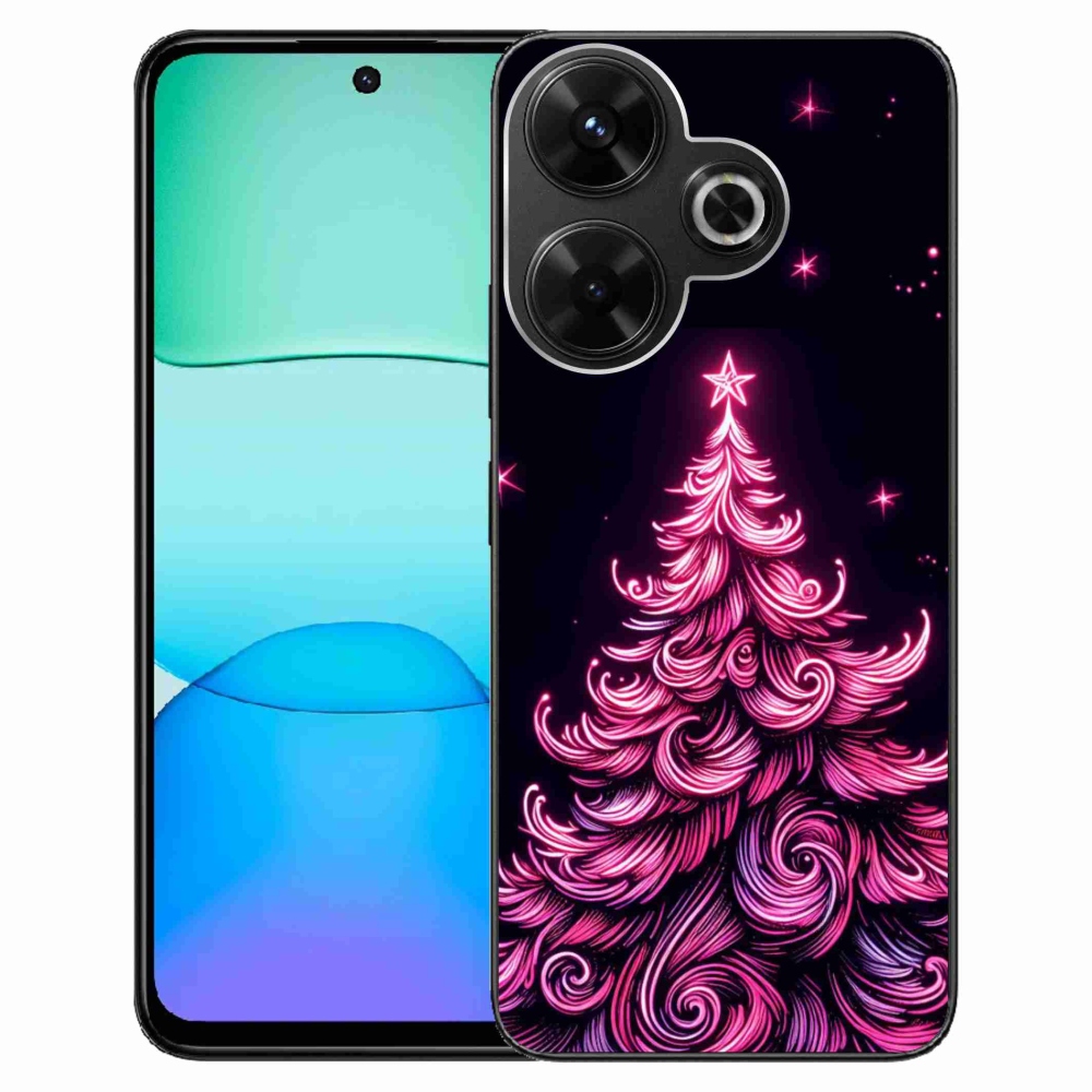 Gél borítás mmCase a Xiaomi Redmi 13 4G/Poco M6 4G - neon karácsonyfa 2