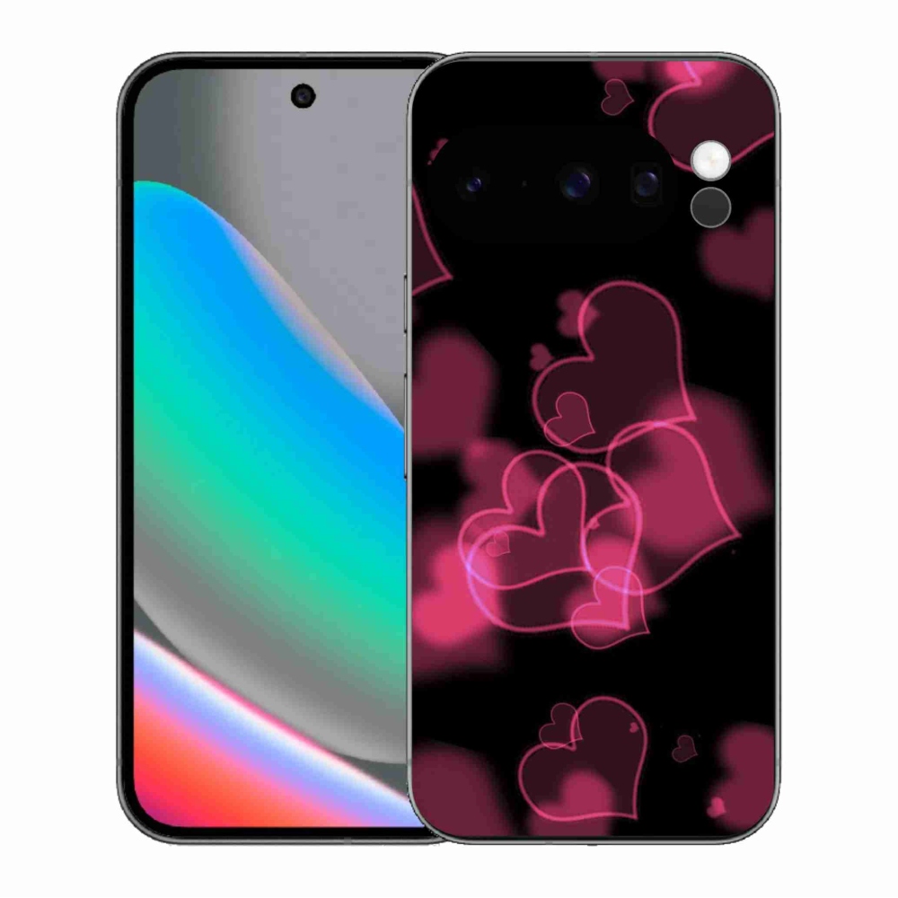 Zselés borítás mmCase a Google Pixel 10 Pro számára - piros szívek