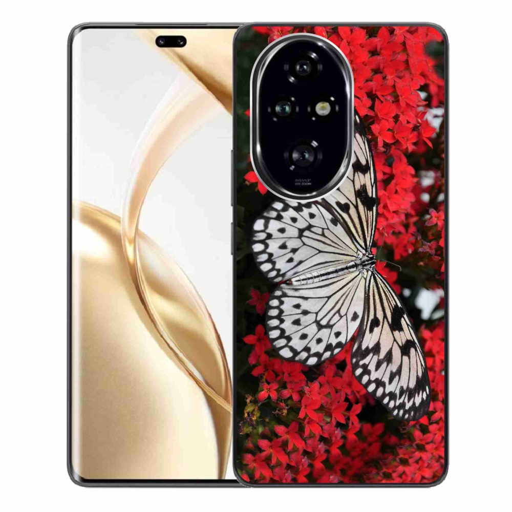 Zselés borítás mmCase a Honor 200 Pro 5G készülékhez - fekete-fehér pillangó 1