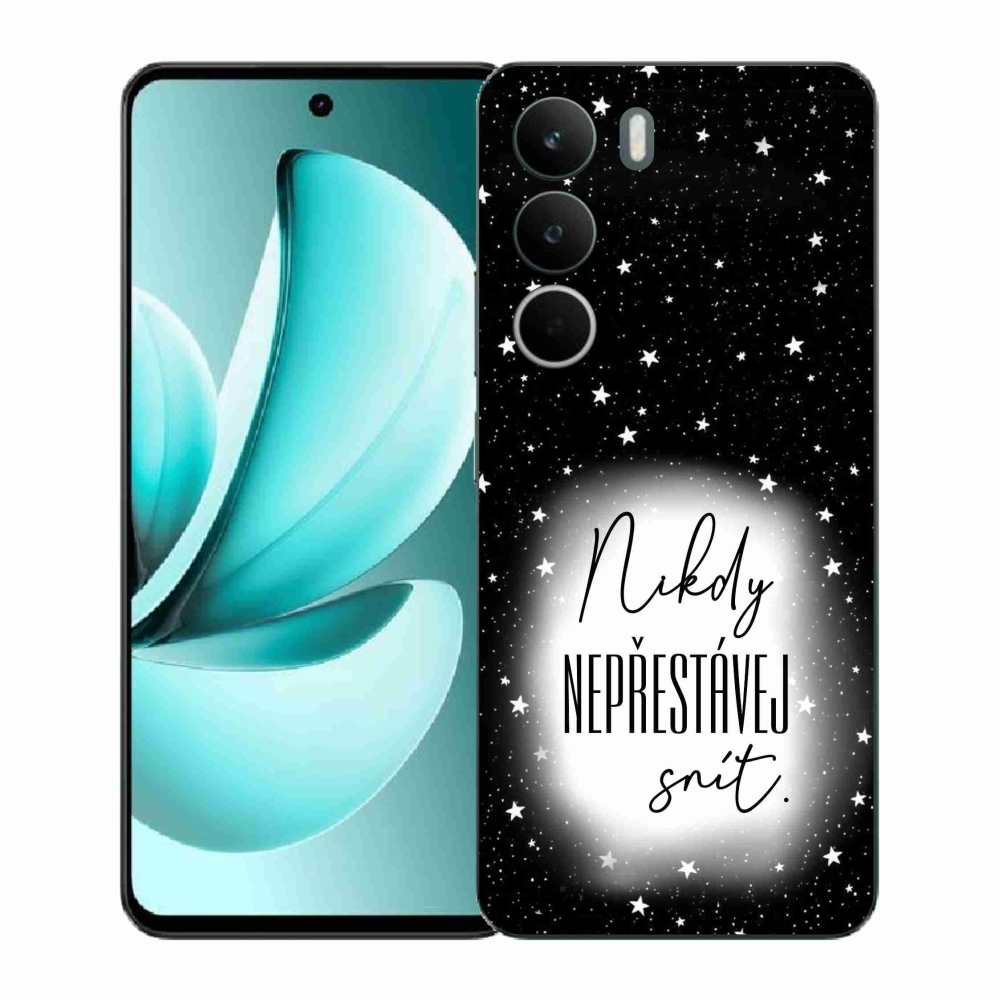 Gél borító mmCase a Realme C71 készülékhez - Quote 1 fehér és fekete háttérrel