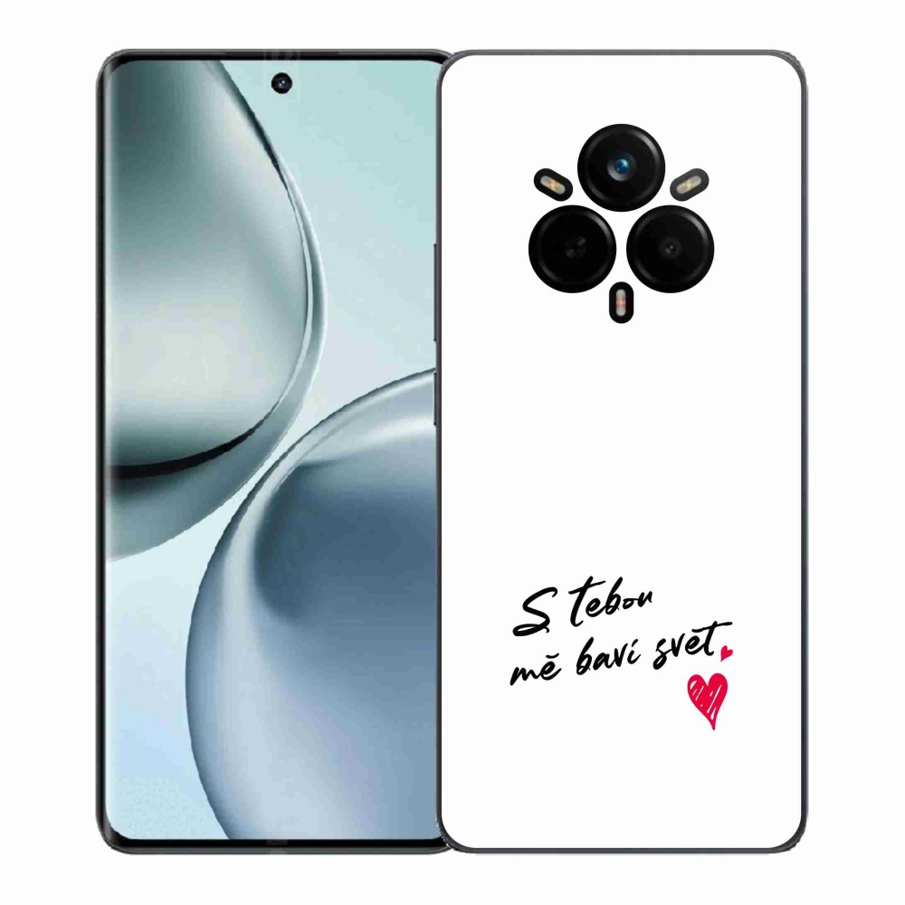 Gél borító mmCase a Realme 14 Pro 5G készülékhez - szerelmes szöveg 1 fehér háttér