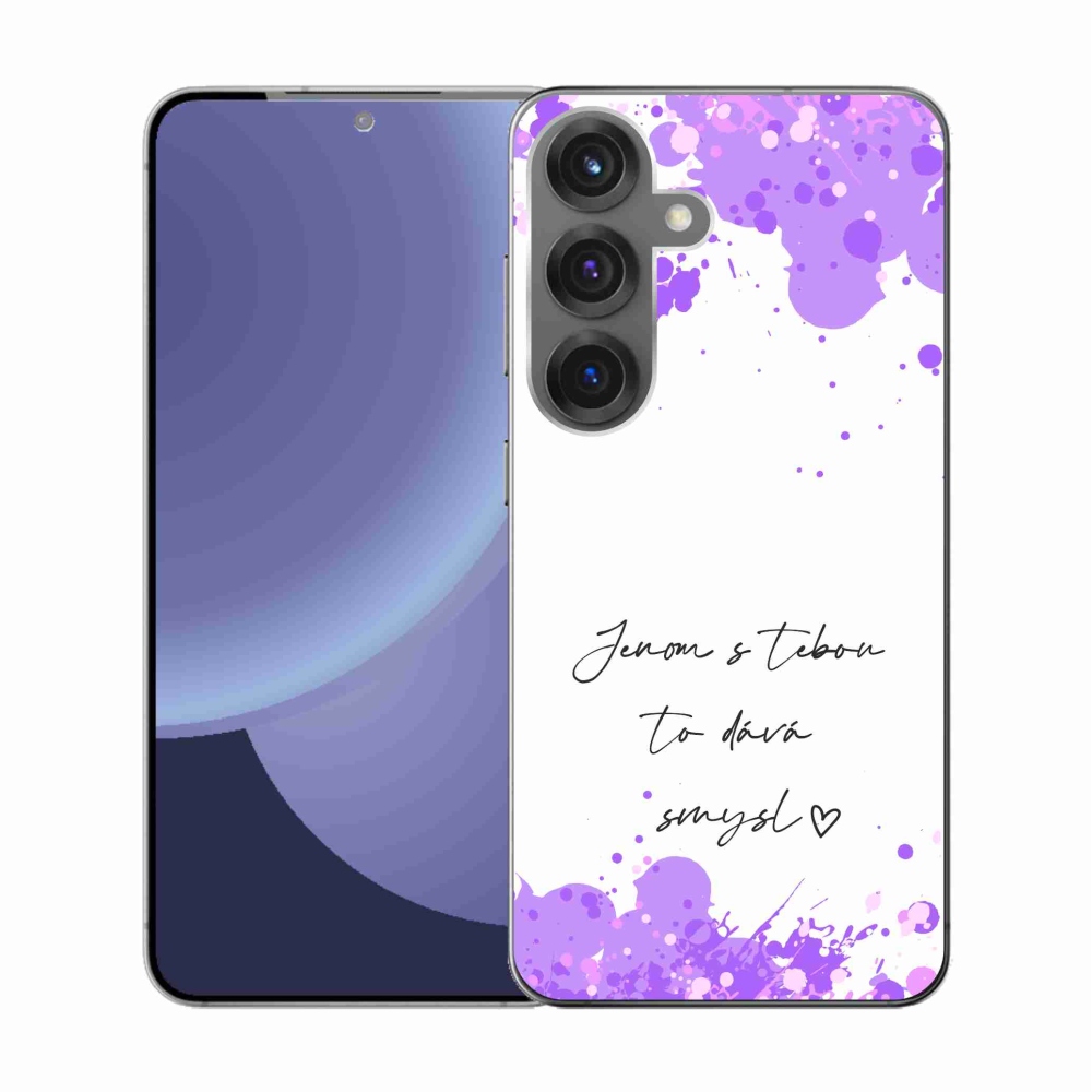 Gél borító mmCase Samsung Galaxy S25 - szerelem szöveg fehér háttérrel