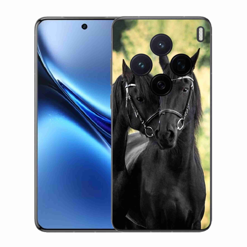 Zselés borítás mmCase a Vivo X200 5G-n - két fekete ló