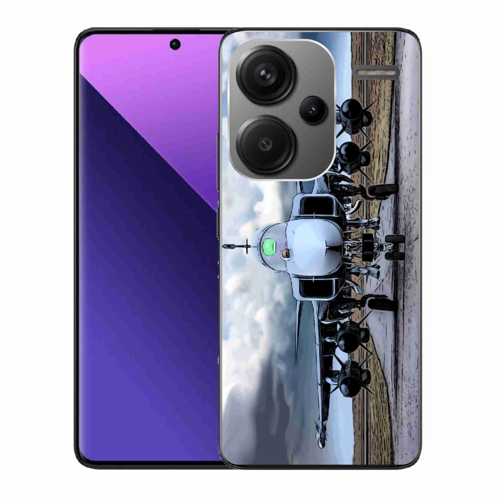 Gél borítás mmCase a Xiaomi Redmi Note 13 Pro+ 5G - katonai repülőgéphez