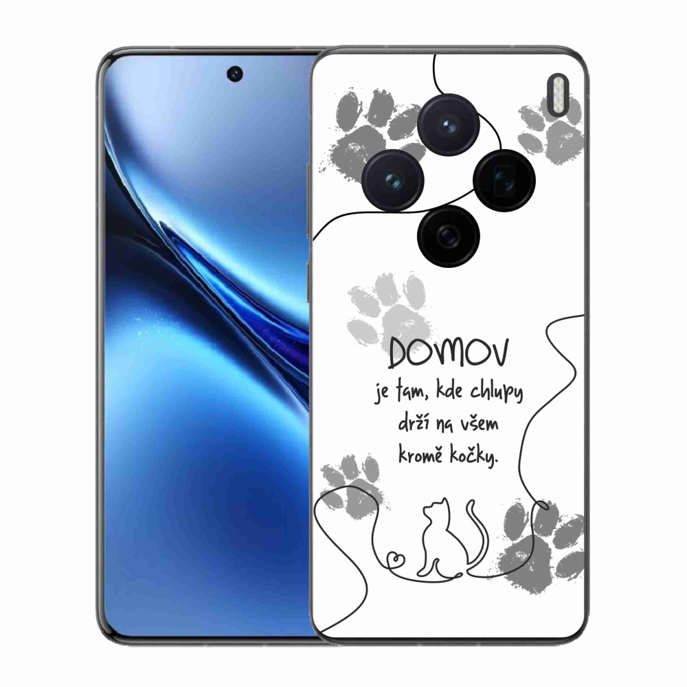 Gél borító mmCase a Vivo X200 5G készülékhez - macska motívum fehér háttérrel