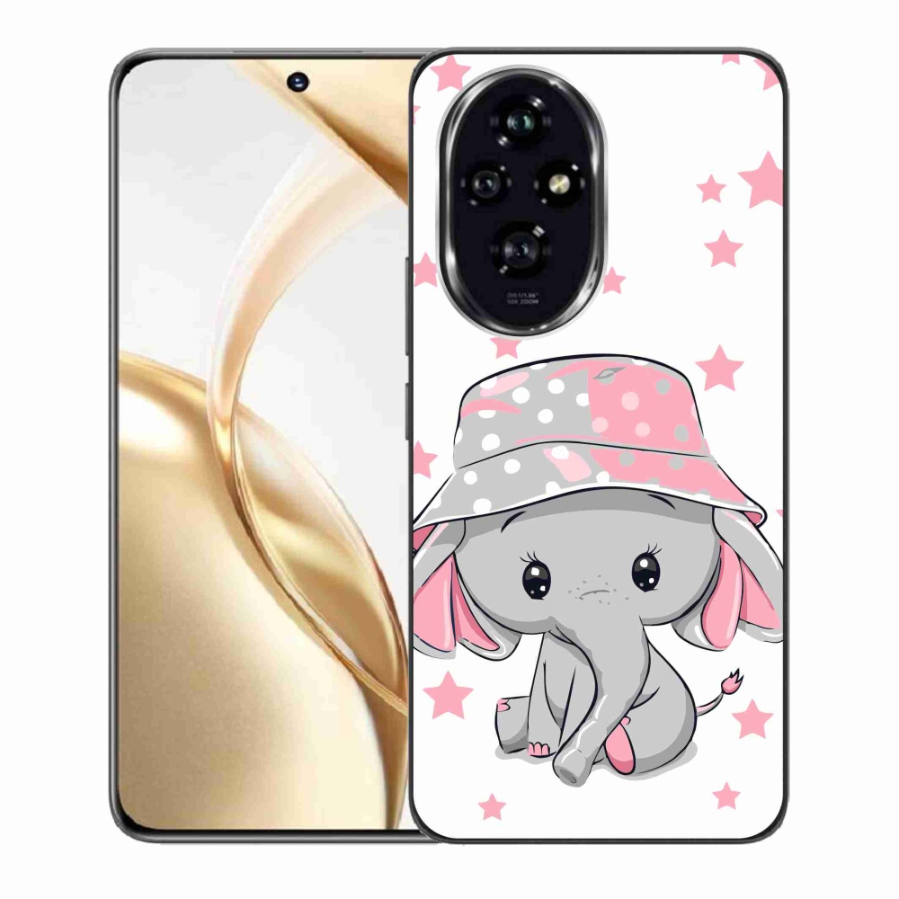 Zselés borító mmCase a Honor 200 5G készülékhez - rózsaszín elefánt