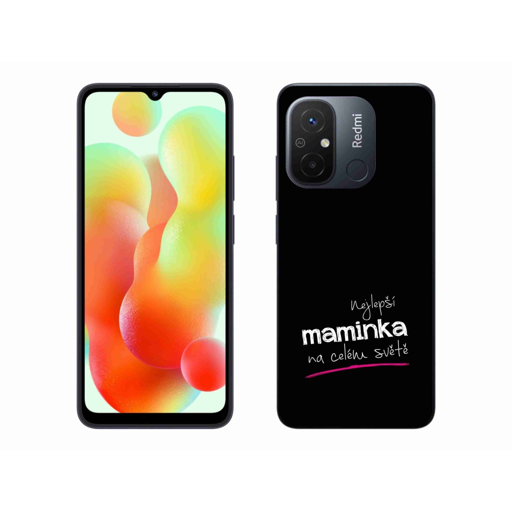 Gél borító mmCase a Xiaomi Redmi 12C - legjobb anya 4 fekete háttérrel