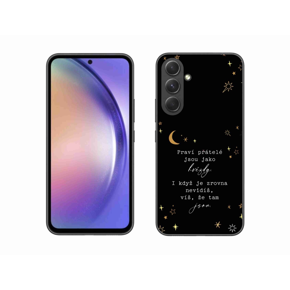 Gél borító mmCase Samsung Galaxy A54 5G - idézet 6 fekete háttér