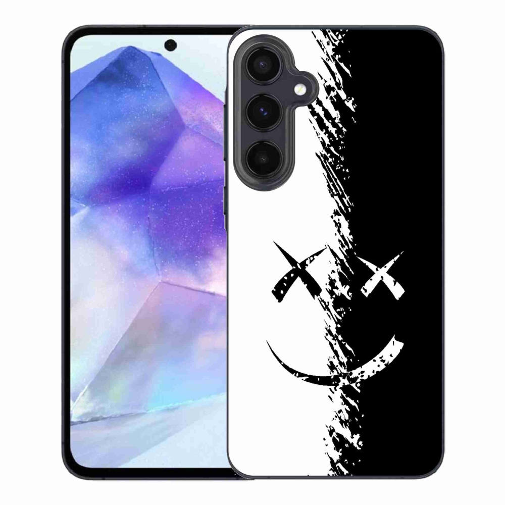 Zselés borítás mmCase Samsung Galaxy A55 5G - fekete-fehér mosolygó