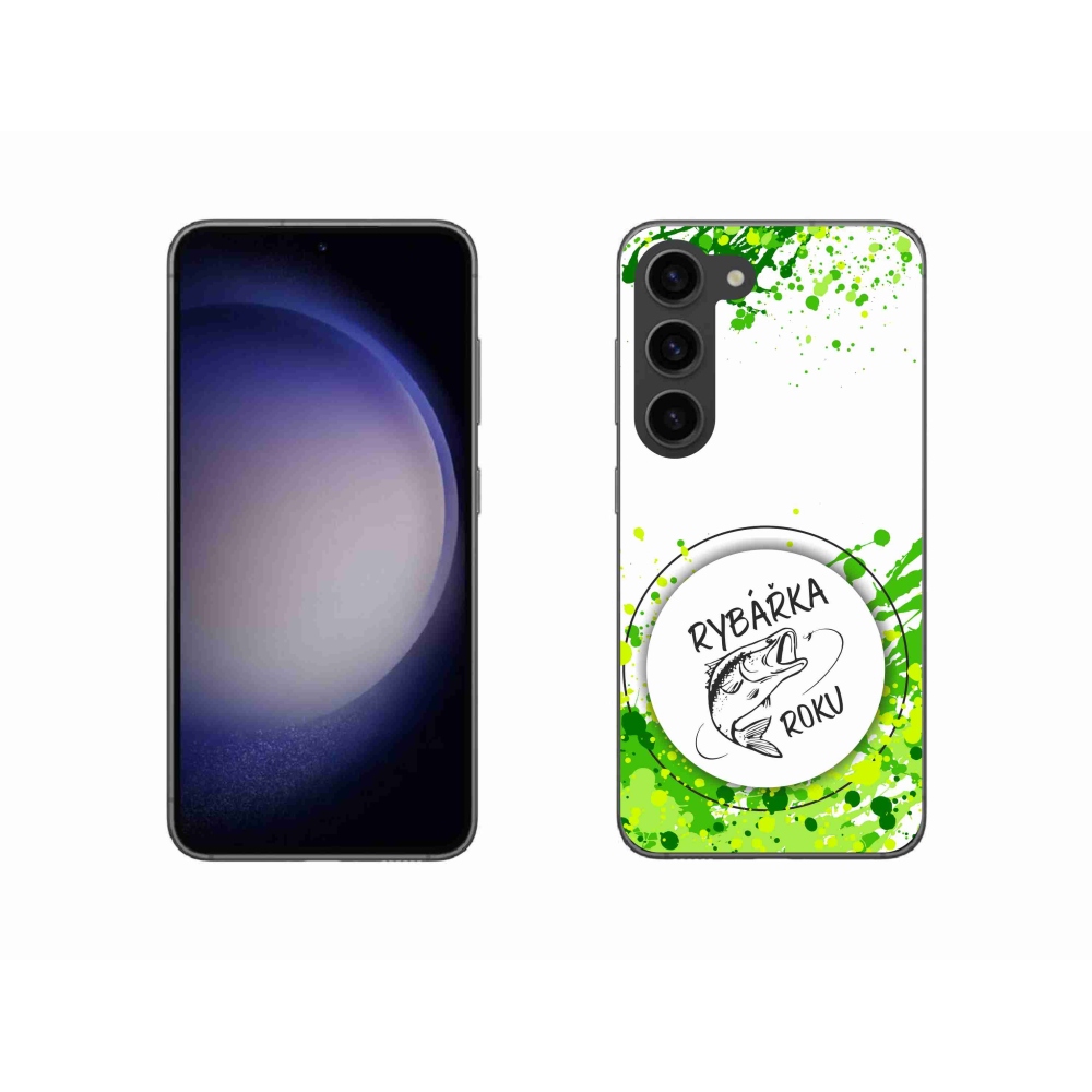 Gél borító mmCase Samsung Galaxy S23 5G - az év halászának fehér háttere