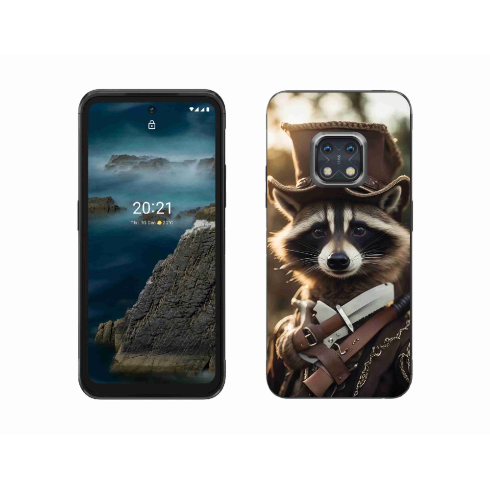 Zselés borítás mmCase a Nokia XR20 készülékhez - mosómedve egyenruhában