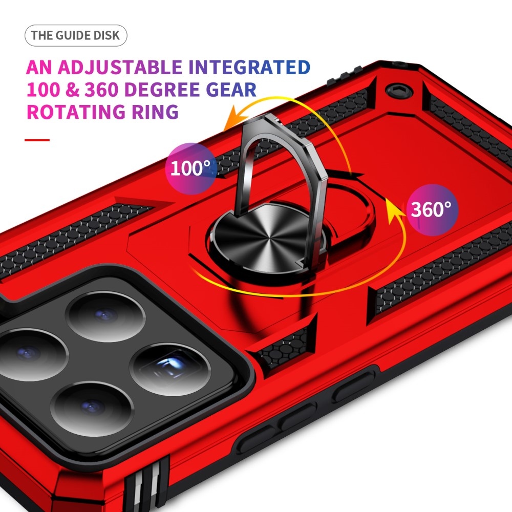 Gyűrűk tartós burkolat Xiaomi 15 - piros