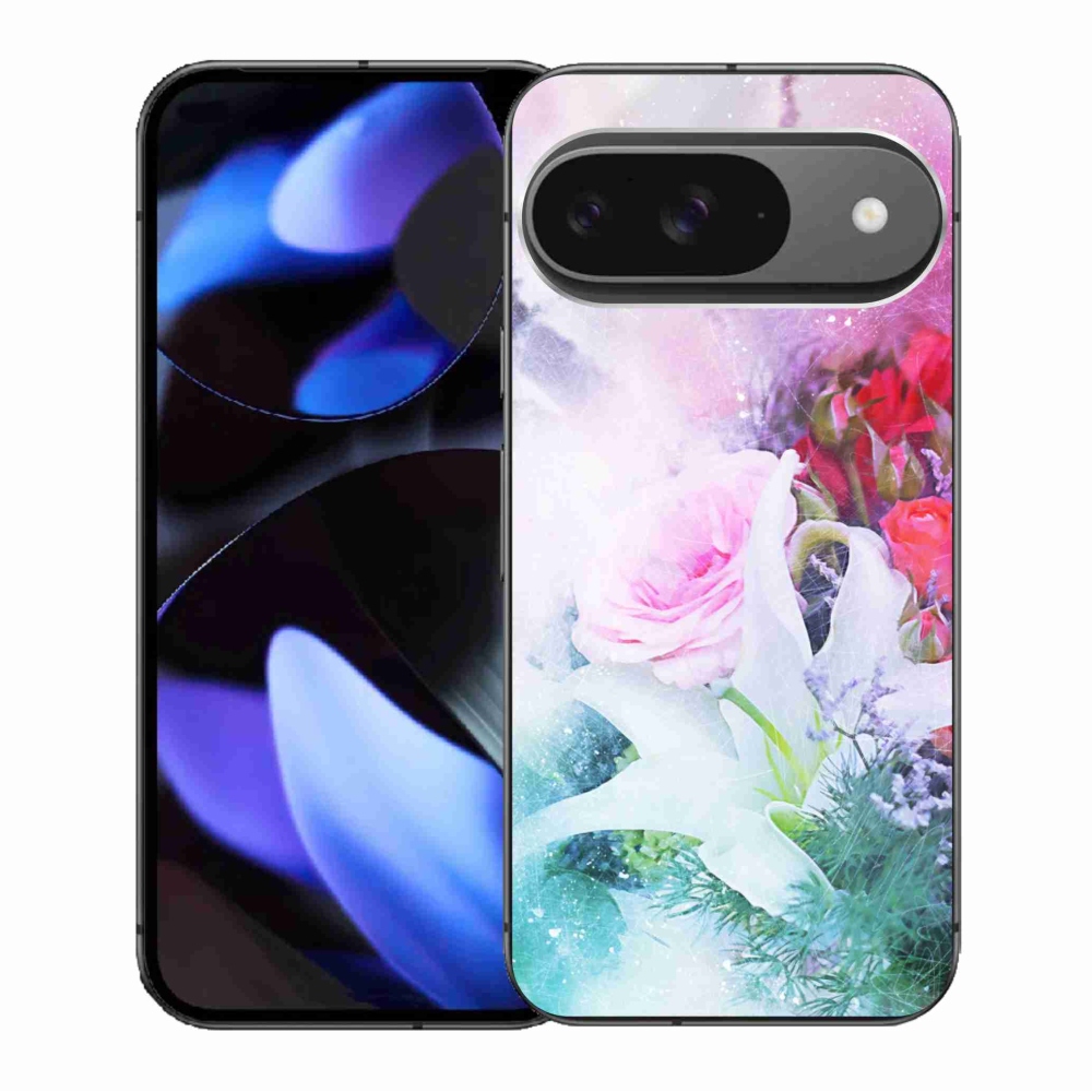 Gél borítás mmCase a Google Pixel 9/9 Pro számára - virágok 4
