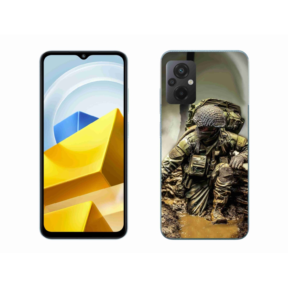 Gél borítás mmCase a Xiaomi Poco M5 4G-hez - katona