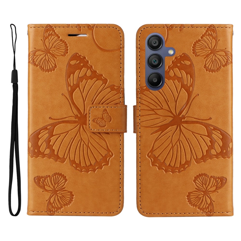 Nagy pillangó könyv tok Samsung Galaxy A16 4G/5G/A26 5G - sárga