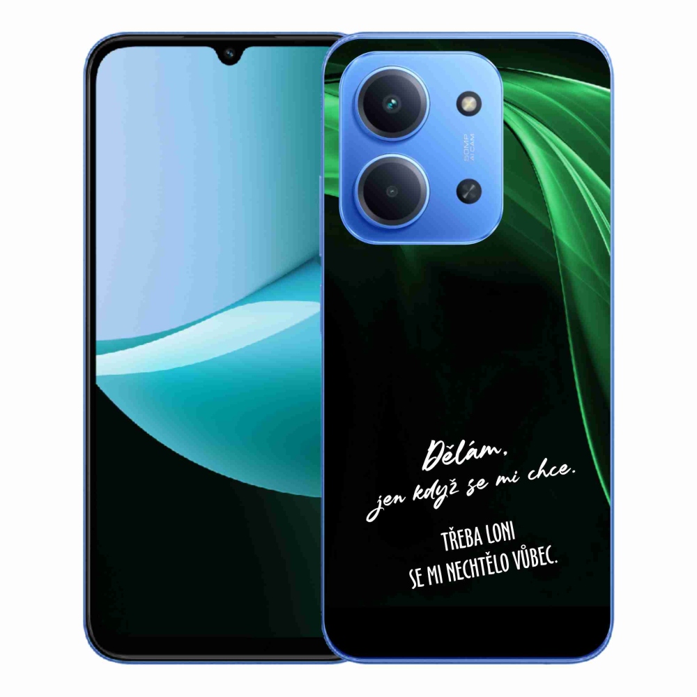 Gél borító mmCase a Xiaomi Redmi 15C 4G/5G (173mm) - vicces szöveg 12 fekete háttérrel