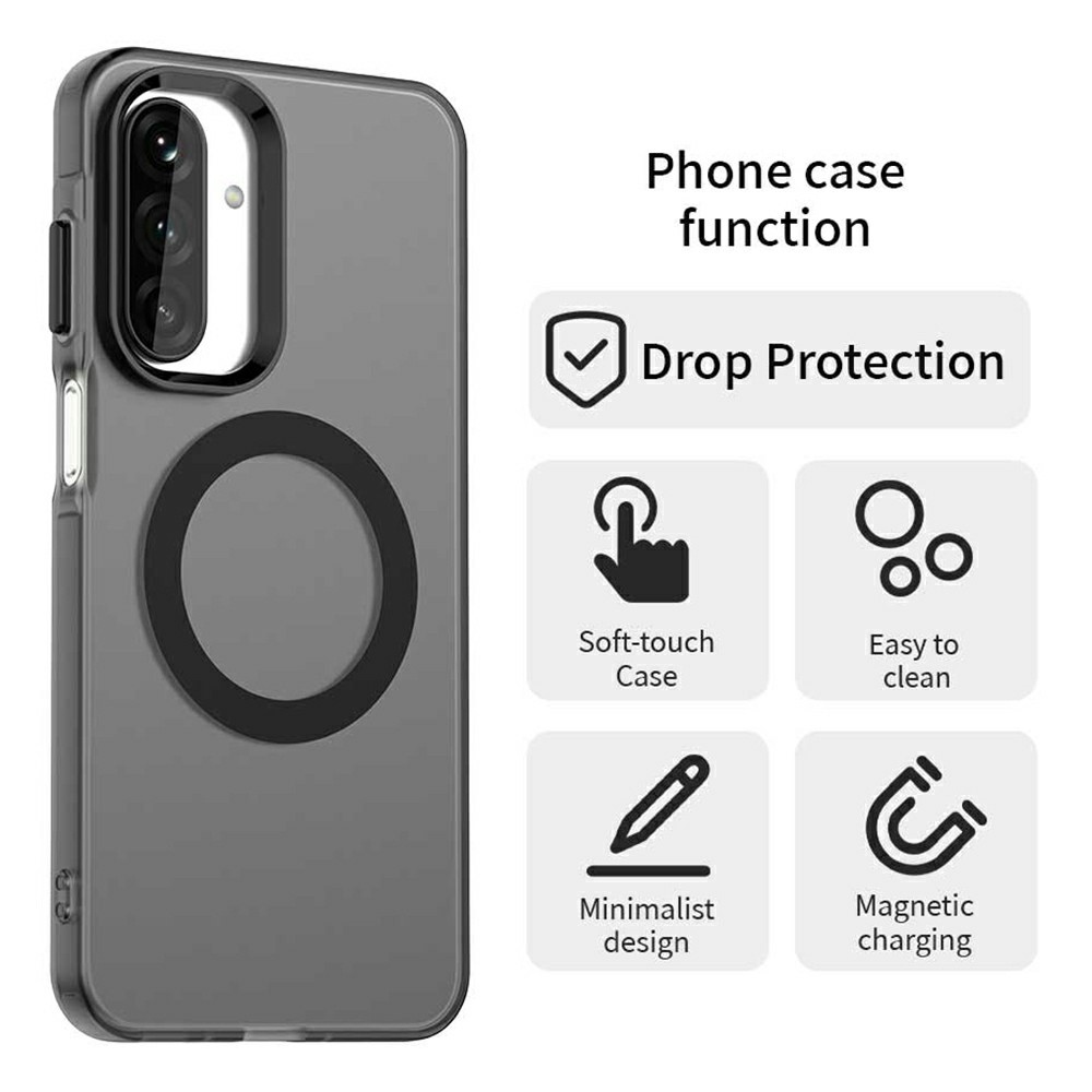 Candy zselés tok MagSafe-val a Samsung Galaxy A26 5G készülékre - fekete