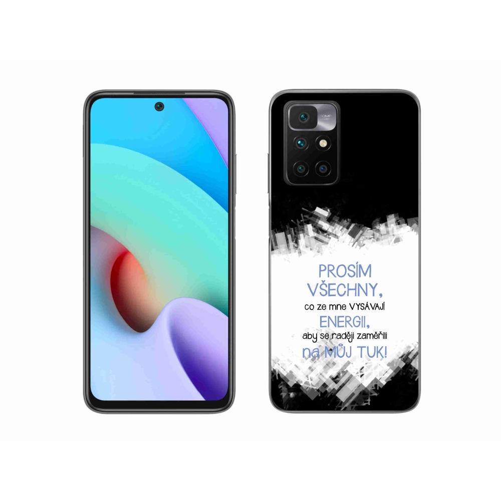 Gél borító mmCase a Xiaomi Redmi 10/Redmi 10 (2022) - vicces szöveg 1 kék