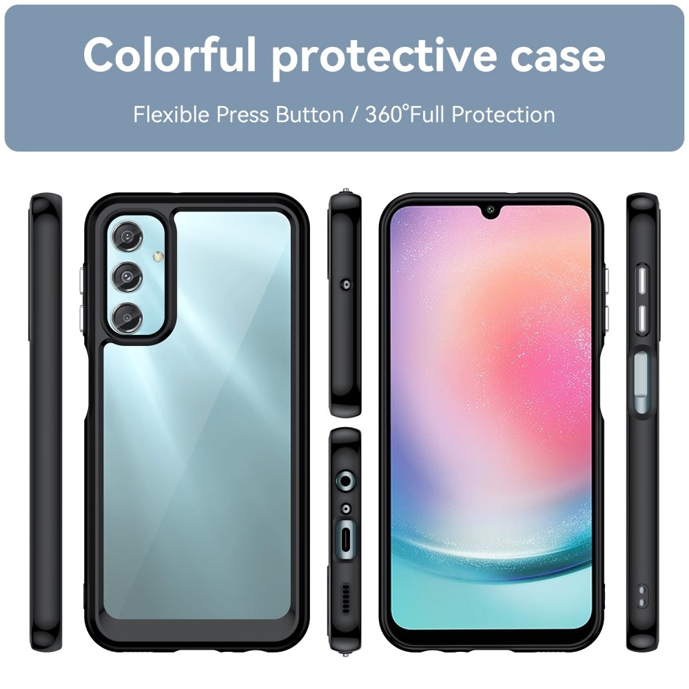 Gél tok fix hátlappal Samsung Galaxy A25 5G készülékhez - fekete