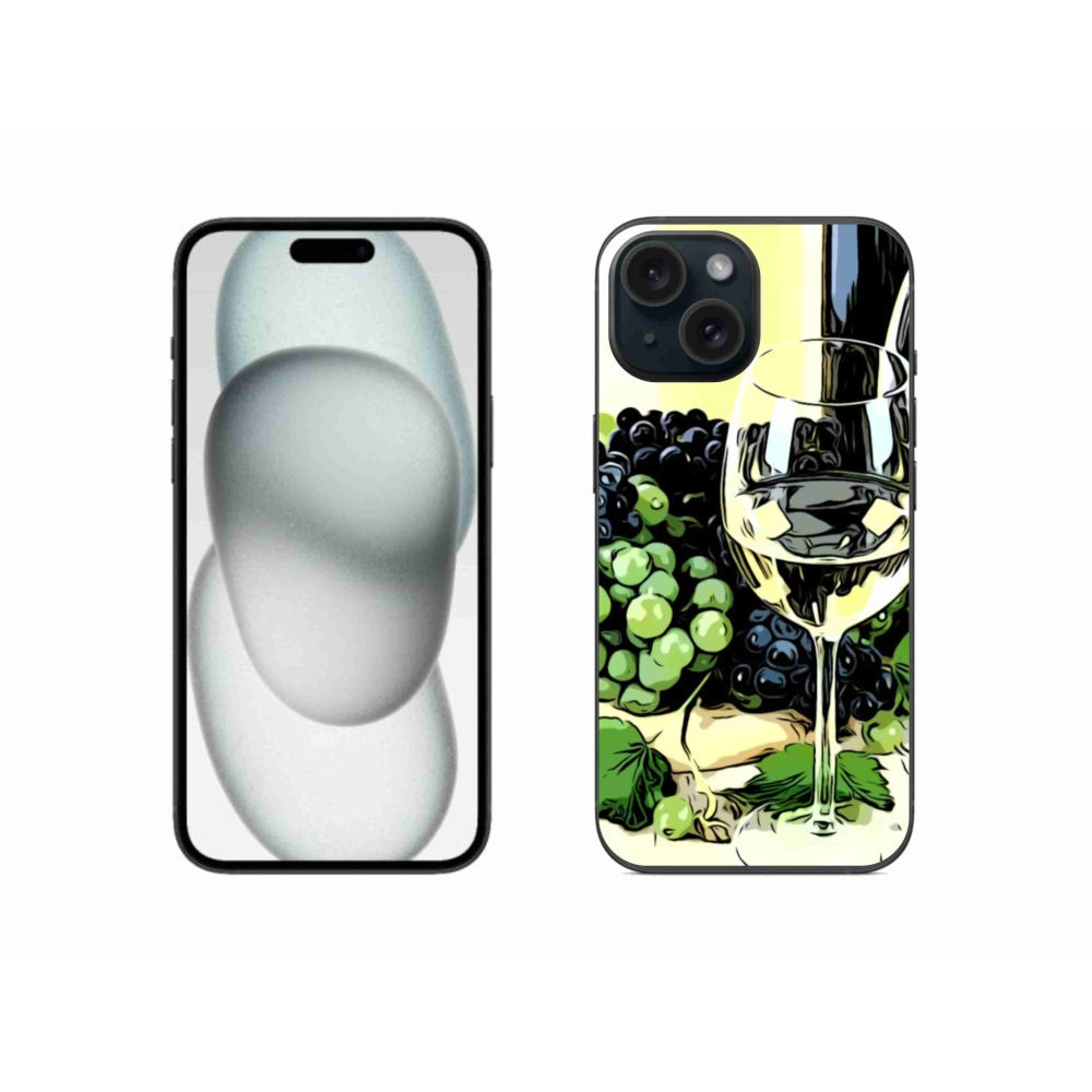 Zselés borítás mmCase iPhone 15 készülékhez - borospohár