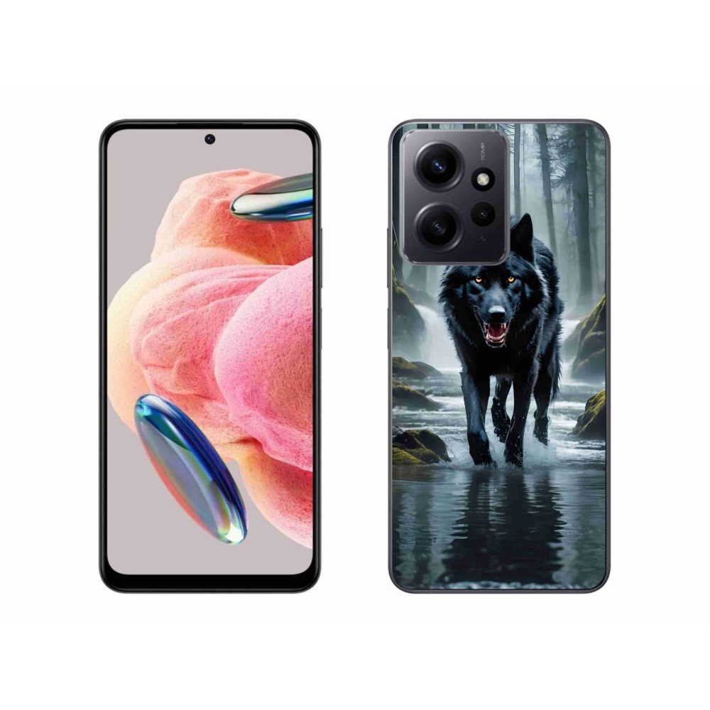 Gél borítás mmCase a Xiaomi Redmi Note 12 4G-hez - fekete farkas