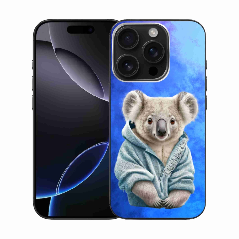 Zselés borítás mmCase iPhone 16 Pro készülékhez - koala pulóverben