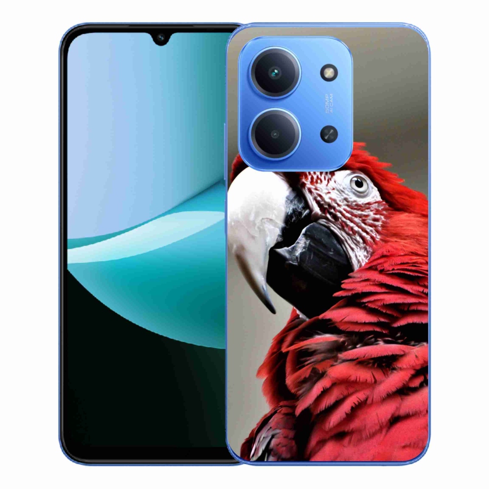 Gél borítás mmCase a Xiaomi Redmi 15C 4G/5G (173mm) - papagáj ara piros