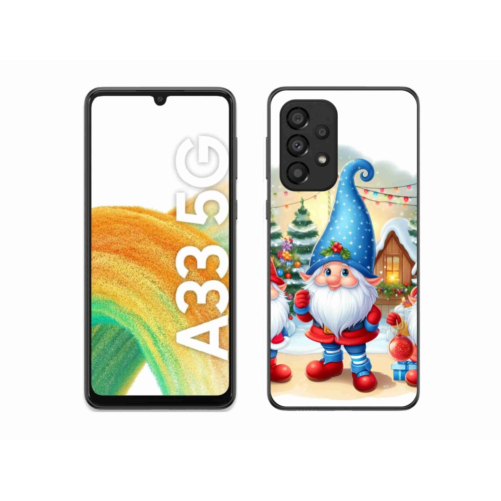 Gél borítás mmCase Samsung Galaxy A33 5G - karácsonyi manókhoz