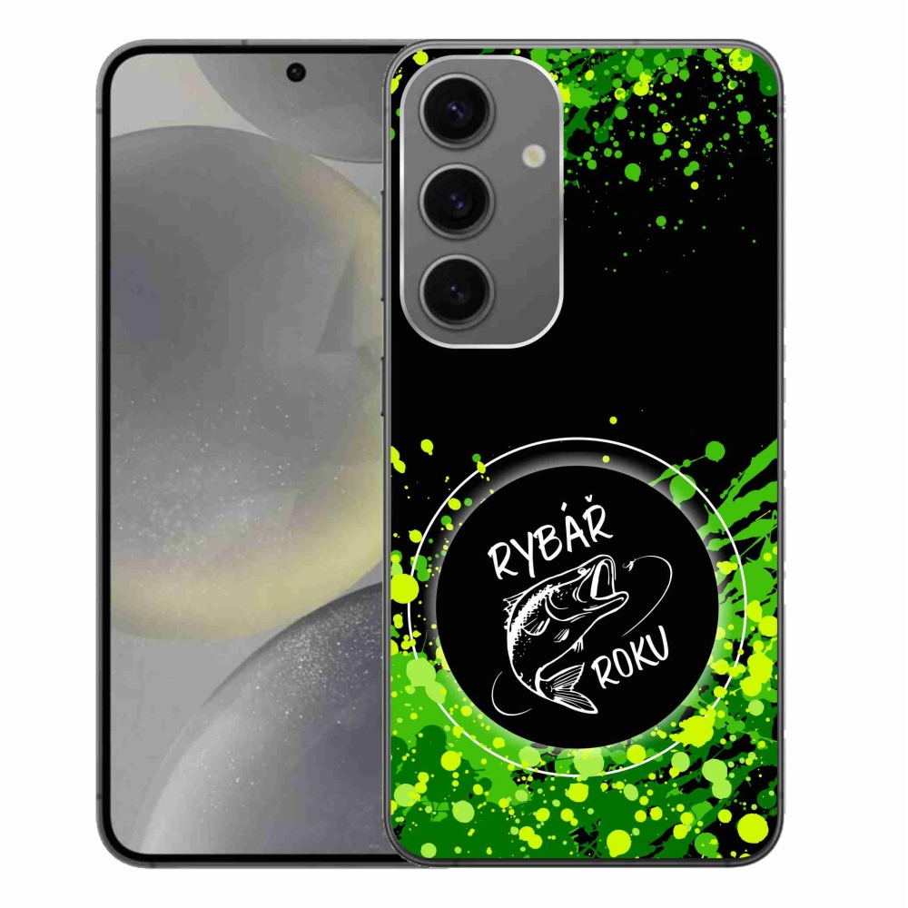 Gél borítás mmCase Samsung Galaxy S24+ készülékhez - Az év halászának fekete háttere