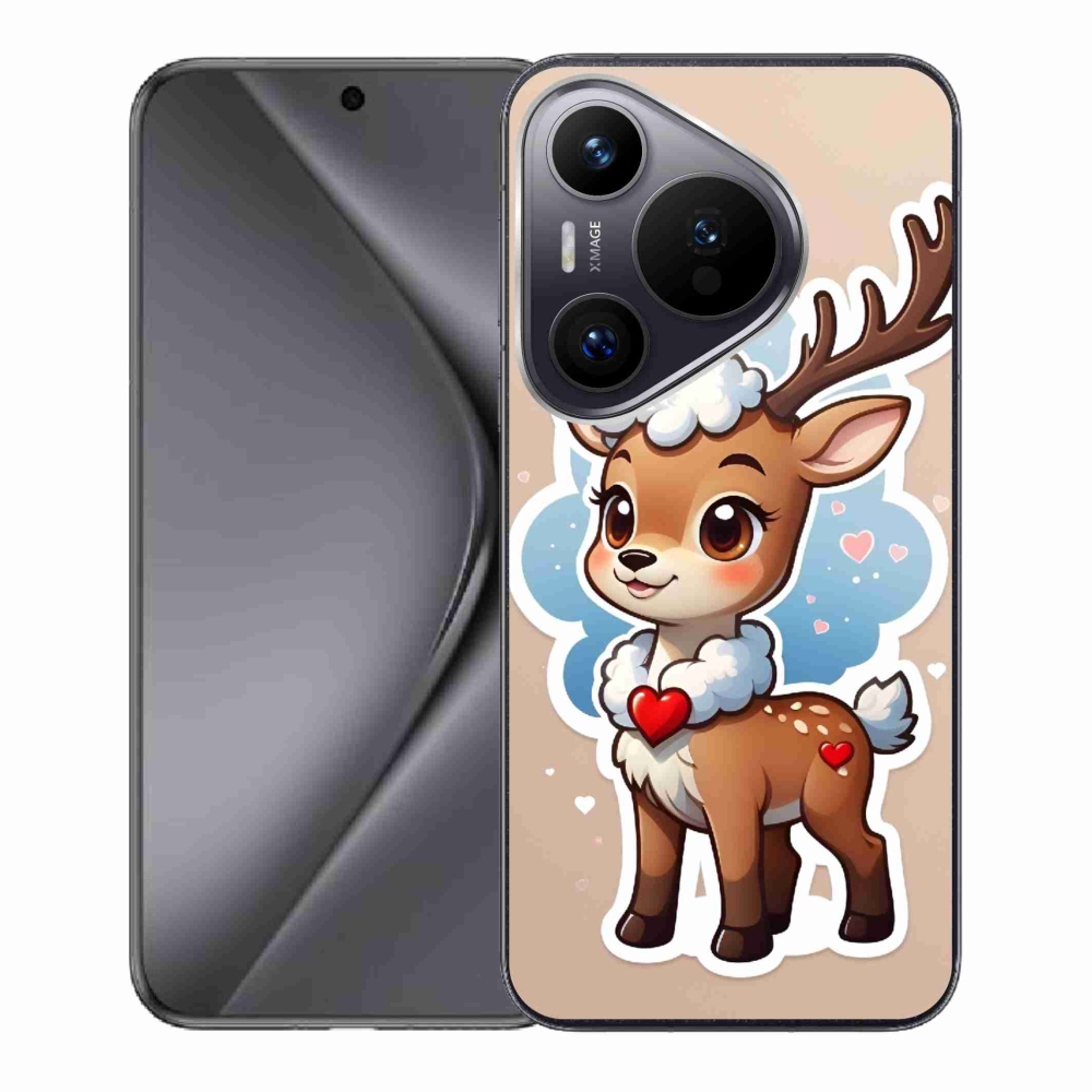 Zselés borító mmCase a Huawei Pura 70 készülékhez - rajzfilm rénszarvas