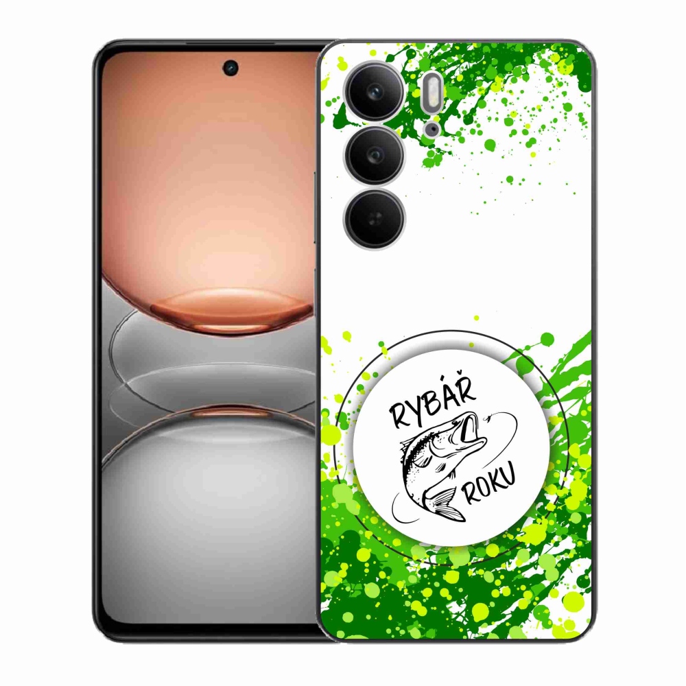 Gél borító mmCase a Realme C75-ön - az év halászának fehér háttere